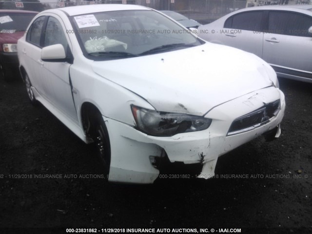 JA32U2FUXAU026133 - 2010 MITSUBISHI LANCER ES/ES SPORT WHITE photo 1