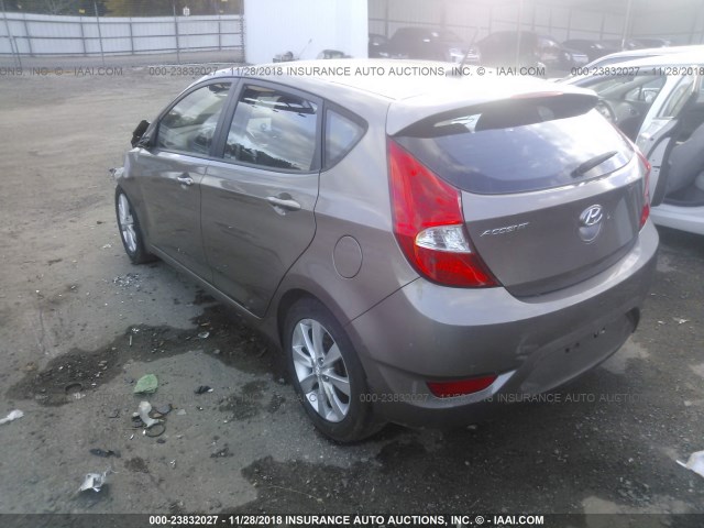 KMHCU5AE9CU032978 - 2012 HYUNDAI ACCENT GLS/GS/SE BROWN photo 3