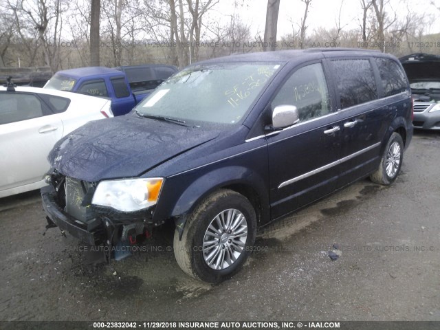 2C4RC1CG7DR797551 - 2013 CHRYSLER TOWN & COUNTRY TOURING L BLUE photo 2