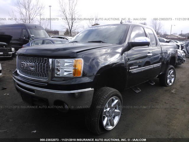 1GTR2VE74DZ256616 - 2013 GMC SIERRA K1500 SLE BLACK photo 2