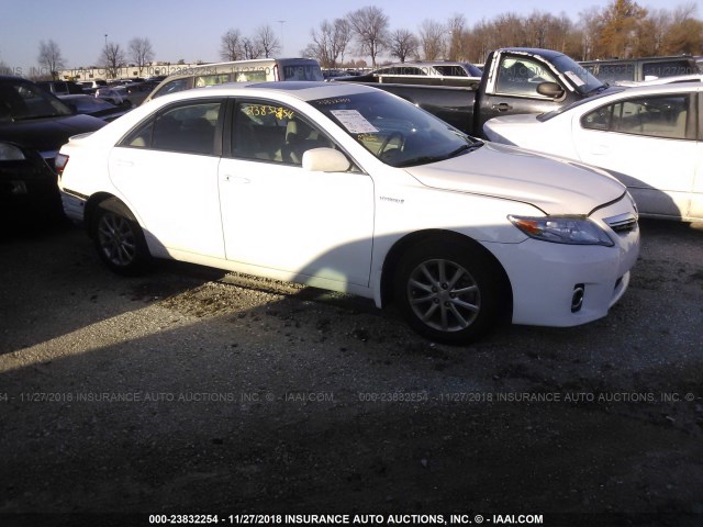 4T1BB3EK4BU143619 - 2011 TOYOTA CAMRY HYBRID WHITE photo 1