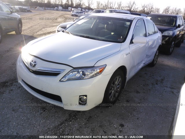 4T1BB3EK4BU143619 - 2011 TOYOTA CAMRY HYBRID WHITE photo 2