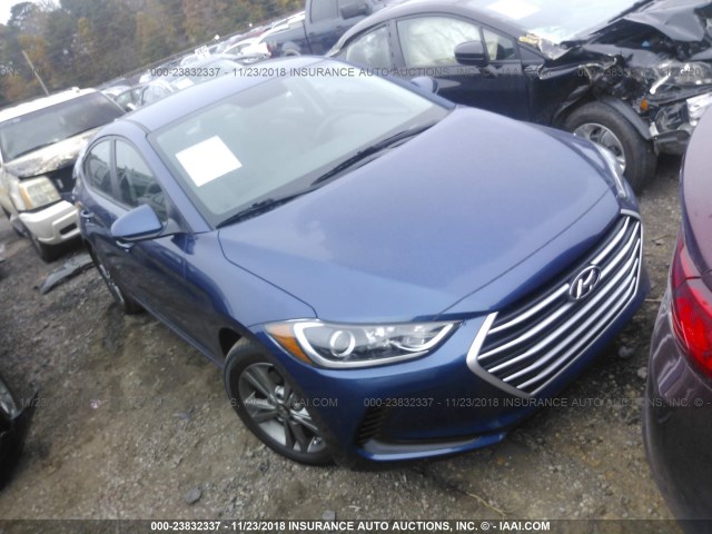 5NPD84LF6JH380421 - 2018 HYUNDAI ELANTRA SEL/VALUE/LIMITED BLUE photo 1