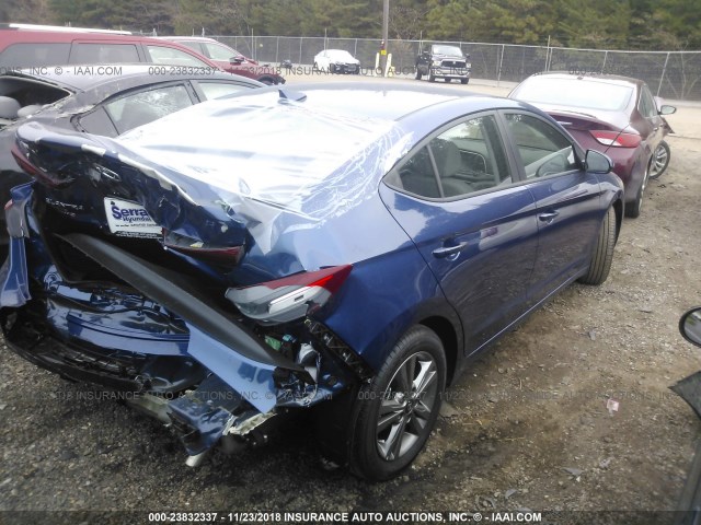 5NPD84LF6JH380421 - 2018 HYUNDAI ELANTRA SEL/VALUE/LIMITED BLUE photo 4