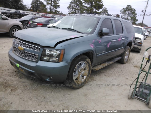 3GNFC16028G171040 - 2008 CHEVROLET SUBURBAN C1500  LS BLUE photo 2