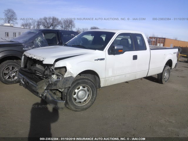 1FTVX1EF1BKD40852 - 2011 FORD F150 SUPER CAB WHITE photo 2