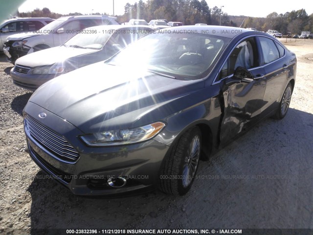 3FA6P0K98FR186273 - 2015 FORD FUSION TITANIUM GRAY photo 2