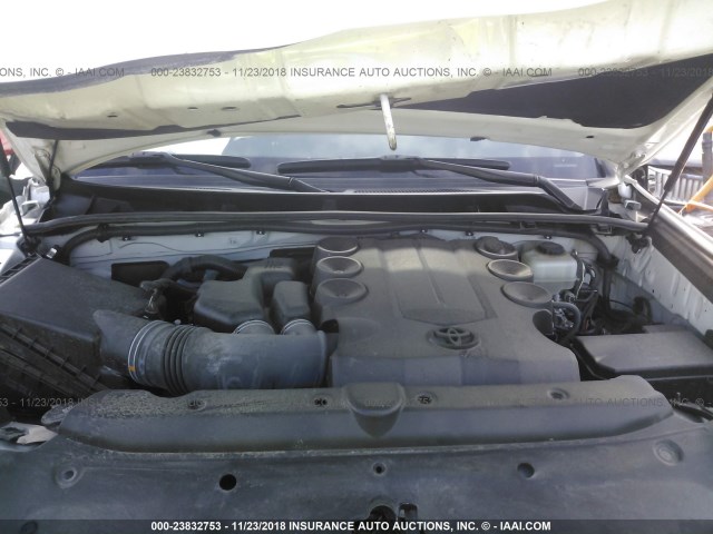 JTEBU5JR3G5376336 - 2016 TOYOTA 4RUNNER SR5 PREM/LTDL/TRAIL/TRD WHITE photo 10