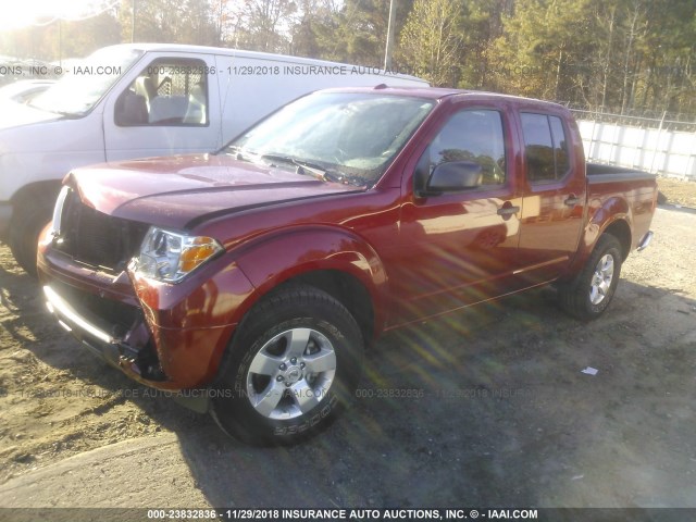 1N6AD0ER0DN747779 - 2013 NISSAN FRONTIER S/SV/SL/PRO-4X RED photo 2
