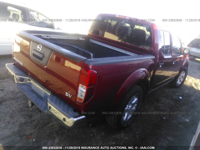 1N6AD0ER0DN747779 - 2013 NISSAN FRONTIER S/SV/SL/PRO-4X RED photo 4