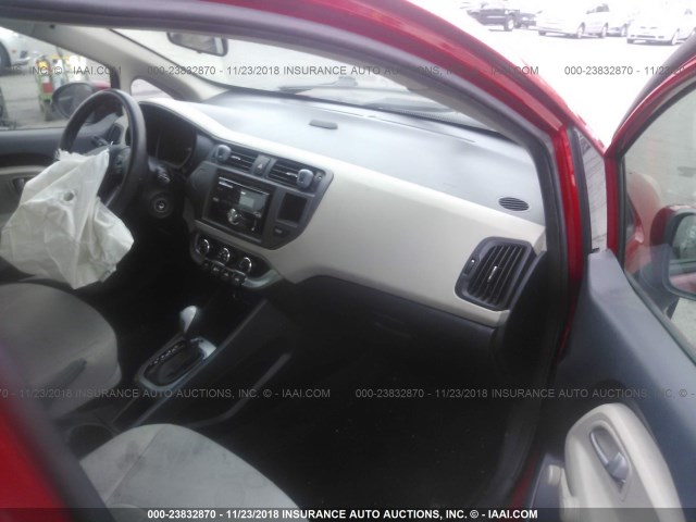 KNADM4A30D6234399 - 2013 KIA RIO LX RED photo 5