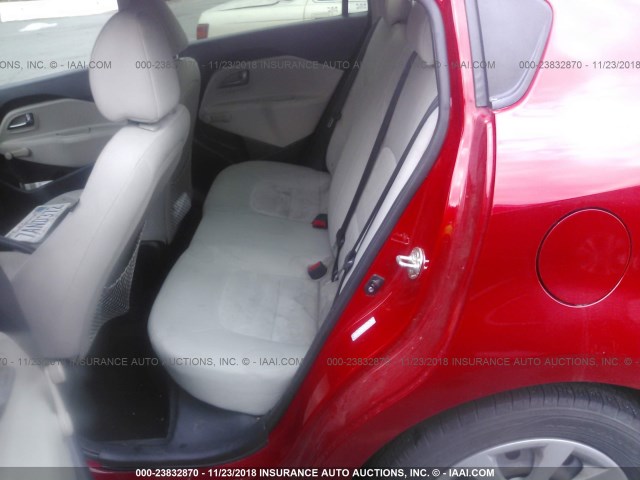 KNADM4A30D6234399 - 2013 KIA RIO LX RED photo 8