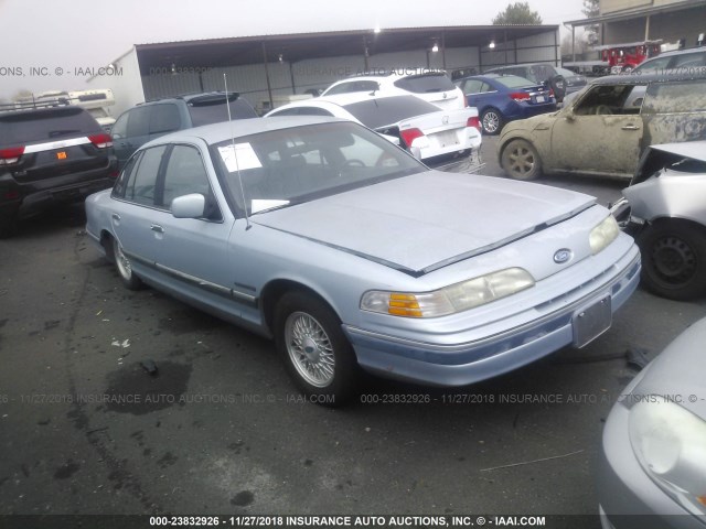 2FACP74W4NX144441 - 1992 FORD CROWN VICTORIA LX BLUE photo 1