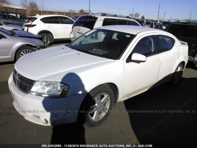 1B3CC5FB4AN141640 - 2010 DODGE AVENGER R/T WHITE photo 2