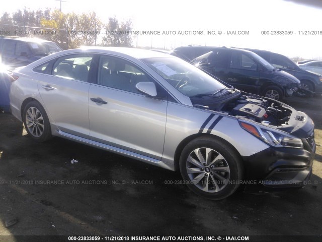 5NPE34AF4FH052816 - 2015 HYUNDAI SONATA SPORT/LIMITED SILVER photo 1