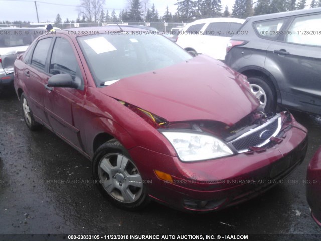 1FAFP34N65W284774 - 2005 FORD FOCUS ZX4 RED photo 1