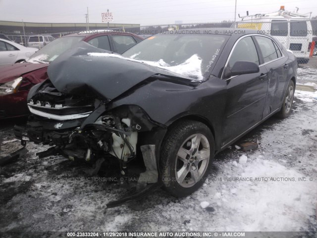 1G1ZC5EB8A4121173 - 2010 CHEVROLET MALIBU 1LT BLACK photo 2