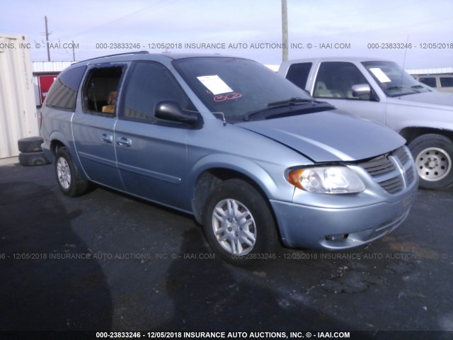 2D4GP24R85R109093 - 2005 DODGE GRAND CARAVAN SE Light Blue photo 1