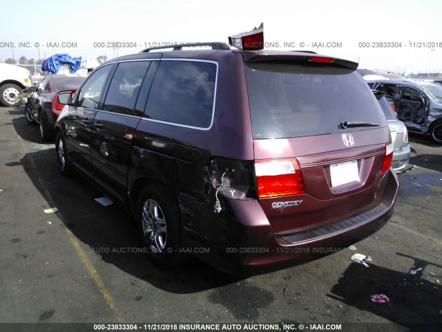 5FNRL38637B458264 - 2007 HONDA ODYSSEY EXL PURPLE photo 3