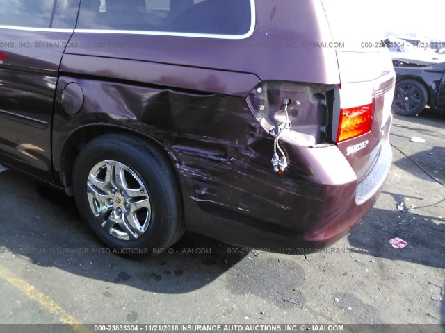 5FNRL38637B458264 - 2007 HONDA ODYSSEY EXL PURPLE photo 6