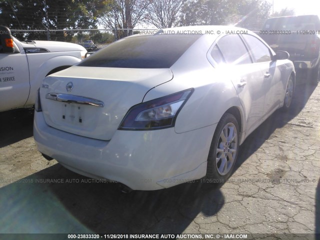 1N4AA5APXCC830732 - 2012 NISSAN MAXIMA S/SV WHITE photo 4