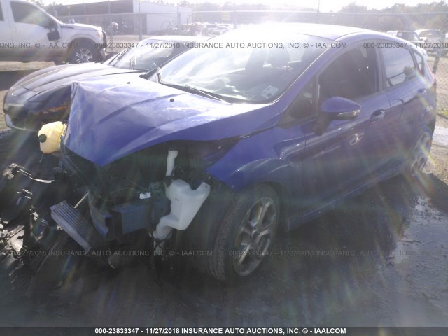 3FADP4GX8FM157472 - 2015 FORD FIESTA ST BLUE photo 2