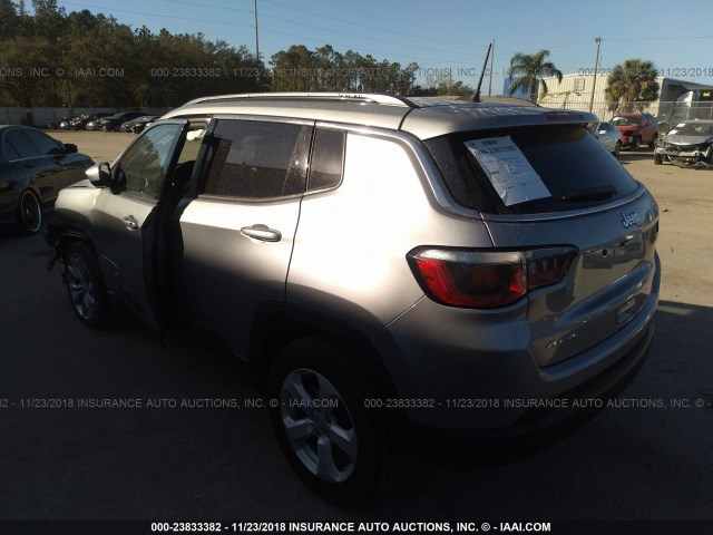 3C4NJDBB4JT393367 - 2018 JEEP COMPASS LATITUDE GRAY photo 3