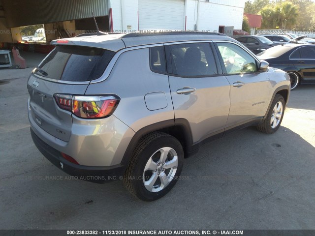 3C4NJDBB4JT393367 - 2018 JEEP COMPASS LATITUDE GRAY photo 4