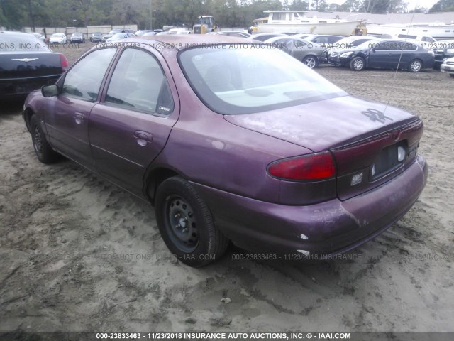 1FAFP6634YK128449 - 2000 FORD CONTOUR SE BURGUNDY photo 3