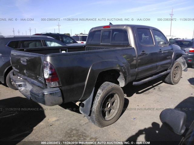 5TFKU4HN5CX002598 - 2012 TOYOTA TACOMA DBL CAB PRERUNNER LNG BED GRAY photo 4