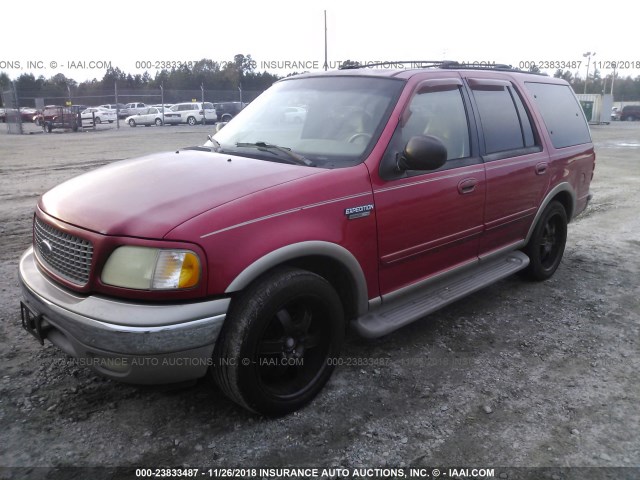 1FMRU17L82LA39093 - 2002 FORD EXPEDITION EDDIE BAUER MAROON photo 2