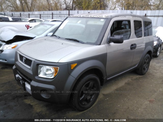 5J6YH18534L003622 - 2004 HONDA ELEMENT EX GRAY photo 2