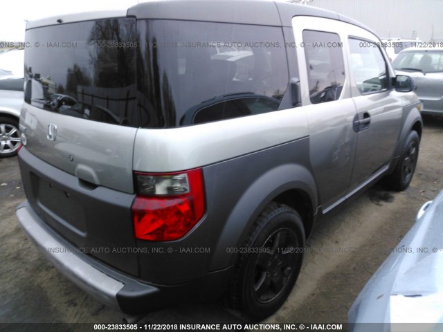 5J6YH18534L003622 - 2004 HONDA ELEMENT EX GRAY photo 4