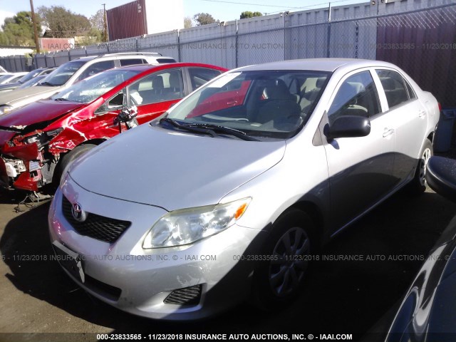 JTDBL40E69J054512 - 2009 TOYOTA COROLLA LE/XLE SILVER photo 2