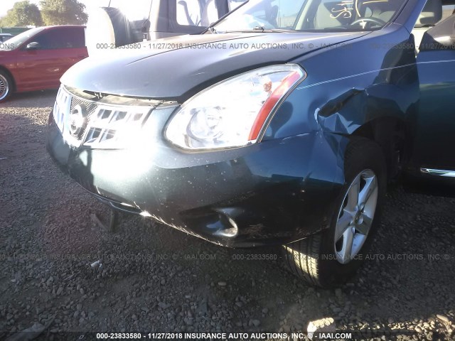 JN8AS5MT3DW030875 - 2013 NISSAN ROGUE S/SV BLUE photo 6