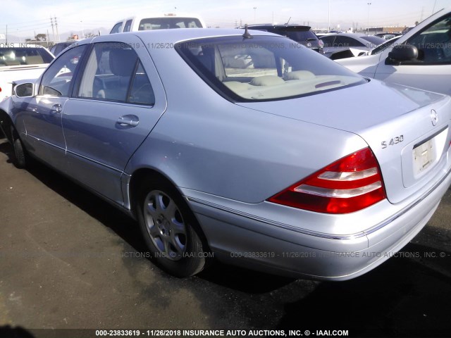 WDBNG70J01A212281 - 2001 MERCEDES-BENZ S 430 SILVER photo 3