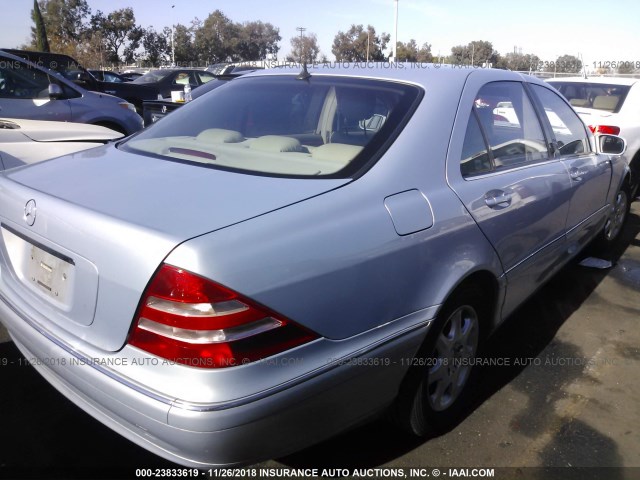 WDBNG70J01A212281 - 2001 MERCEDES-BENZ S 430 SILVER photo 4