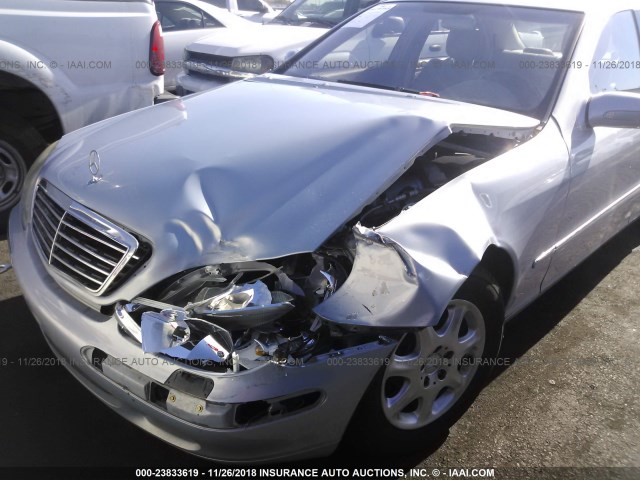 WDBNG70J01A212281 - 2001 MERCEDES-BENZ S 430 SILVER photo 6