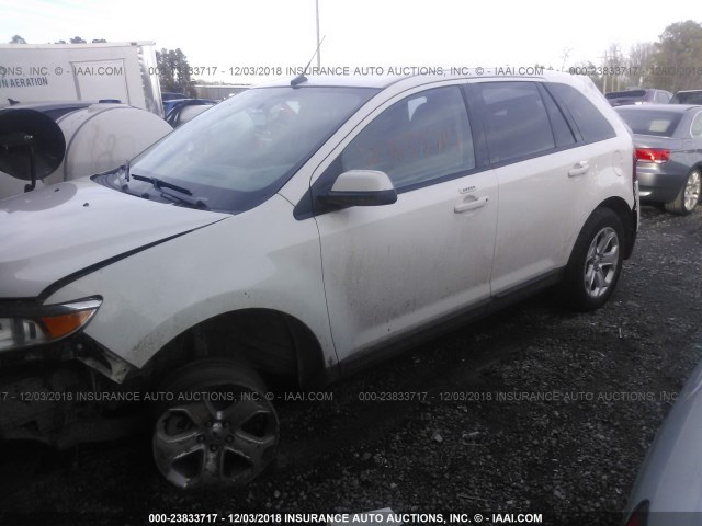 2FMDK4JC4DBB49023 - 2013 FORD EDGE SEL WHITE photo 1