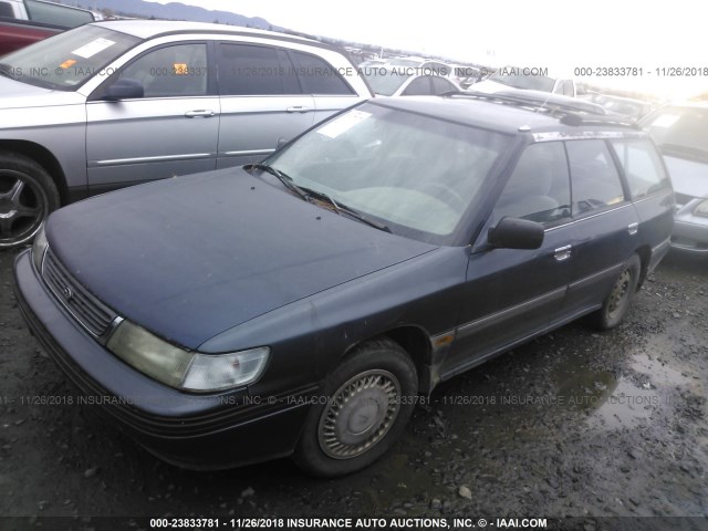 4S3BJ6326N7919067 - 1992 SUBARU LEGACY L BLUE photo 2