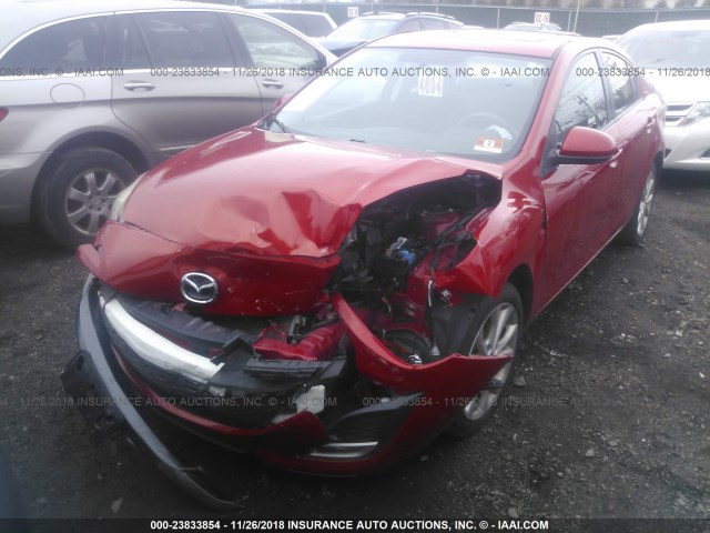 JM1BL1U66B1367745 - 2011 MAZDA 3 S RED photo 2