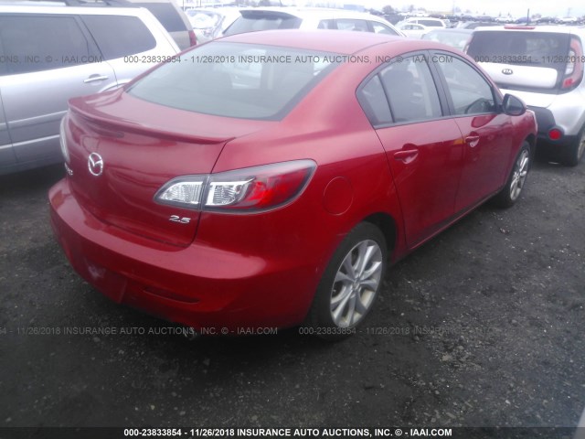 JM1BL1U66B1367745 - 2011 MAZDA 3 S RED photo 4