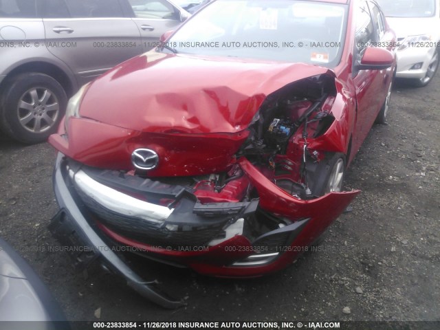 JM1BL1U66B1367745 - 2011 MAZDA 3 S RED photo 6