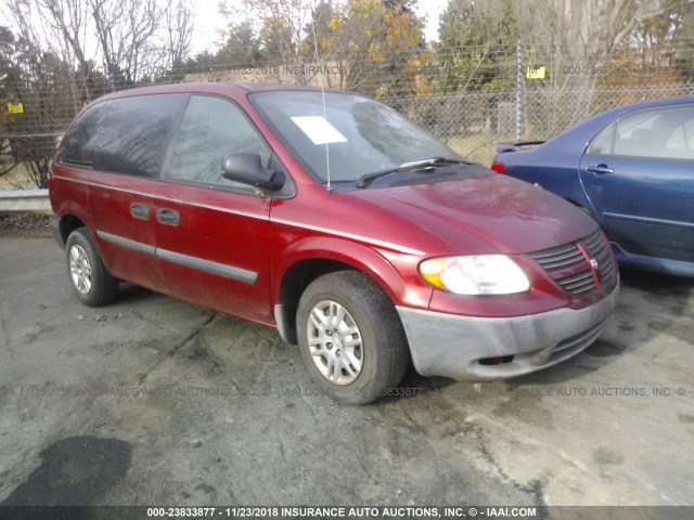 1D4GP25B56B756200 - 2006 DODGE CARAVAN SE RED photo 1