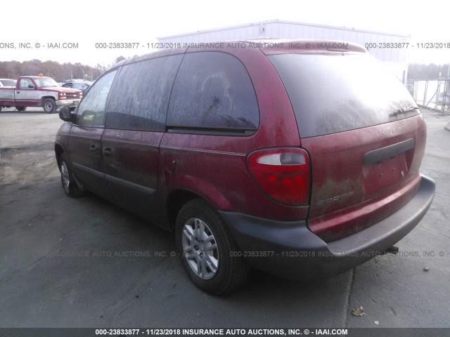 1D4GP25B56B756200 - 2006 DODGE CARAVAN SE RED photo 3