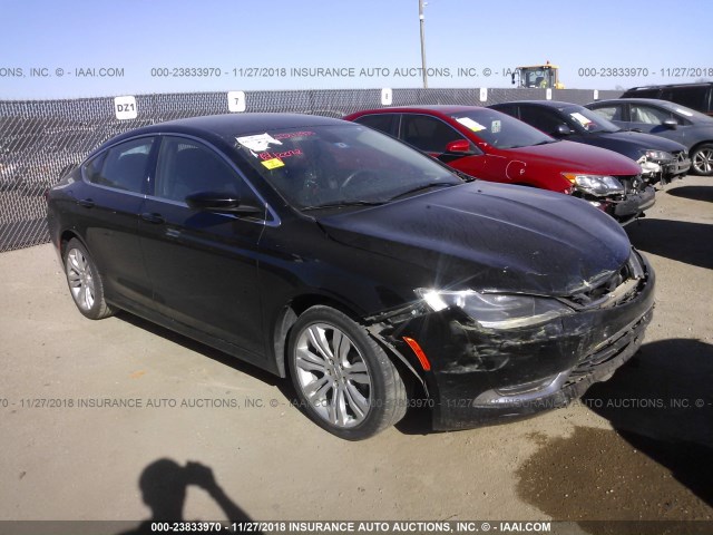 1C3CCCAB1FN533853 - 2015 CHRYSLER 200 LIMITED BLACK photo 1