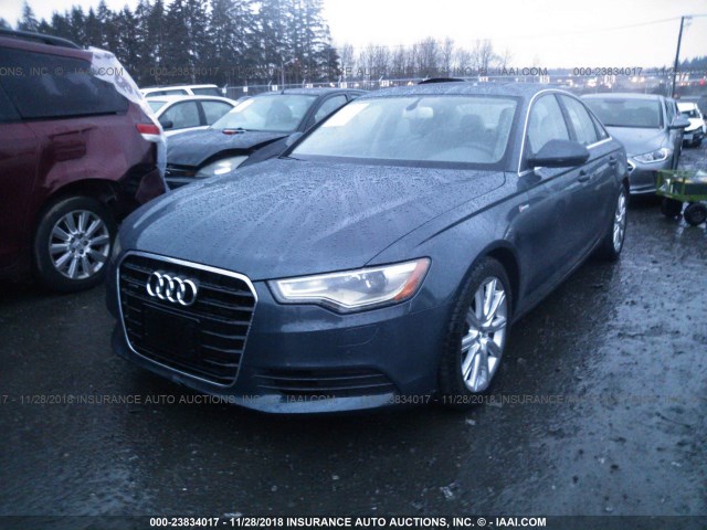 WAUGGAFC6CN154606 - 2012 AUDI A6 PREMIUM PLUS GRAY photo 2