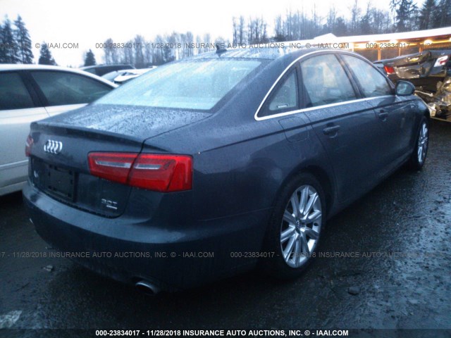 WAUGGAFC6CN154606 - 2012 AUDI A6 PREMIUM PLUS GRAY photo 4