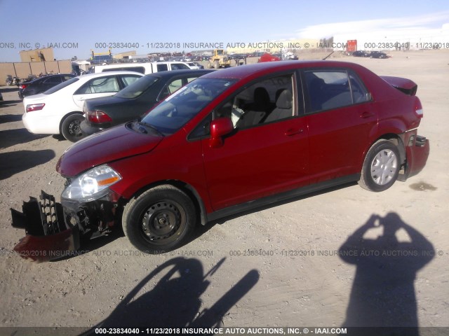 3N1BC1AP5BL461396 - 2011 NISSAN VERSA S/SL RED photo 2