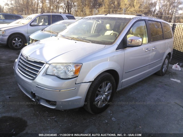 2A8HR64X58R635650 - 2008 CHRYSLER TOWN & COUNTRY LIMITED SILVER photo 2